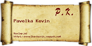 Pavelka Kevin névjegykártya